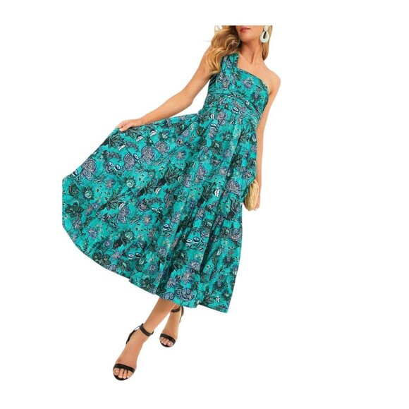Ulla Johnson‎ Ellie Dress in Jade floral print,  Size 14, New with Tag - Picture 1 of 16